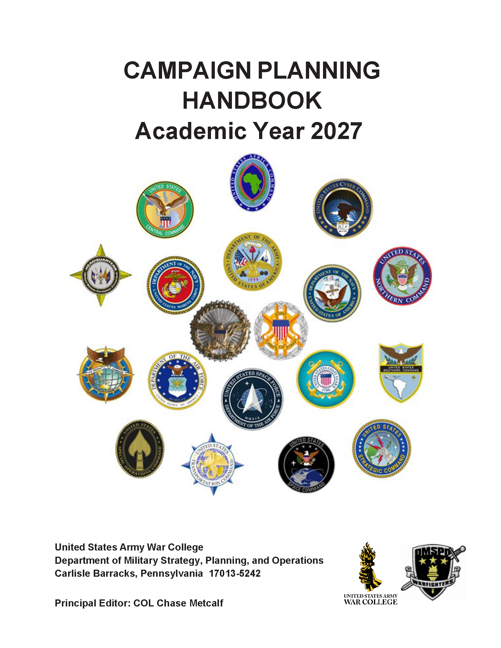 Cover for USAWC AY27 Campaign Planning Handbook